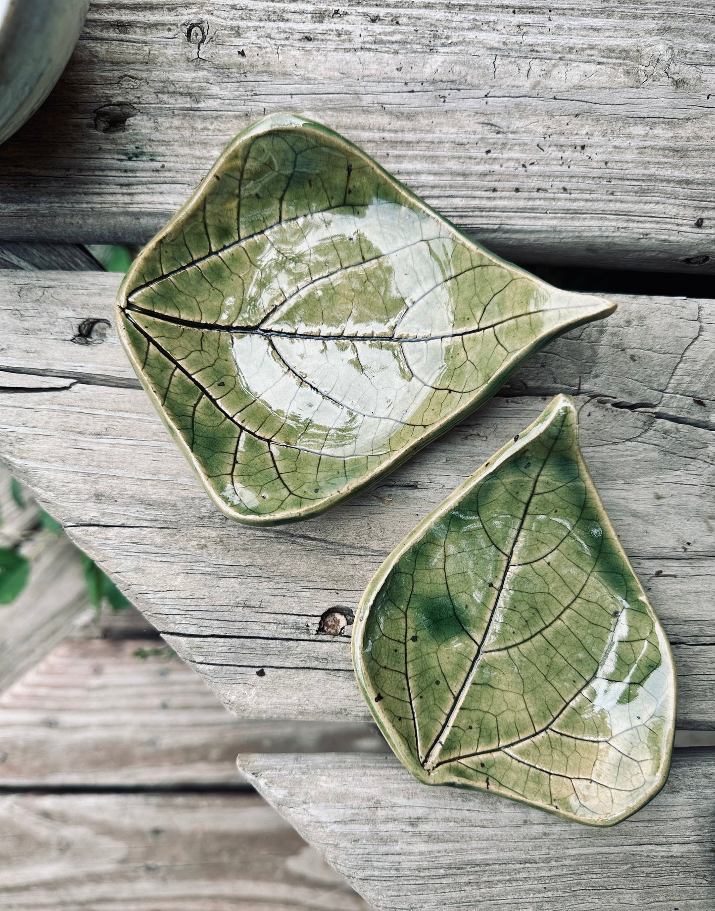 Hand Pressed Leaf Dish